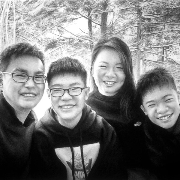 Family Portrait Commission, family portrait drawing, commission art, custom art