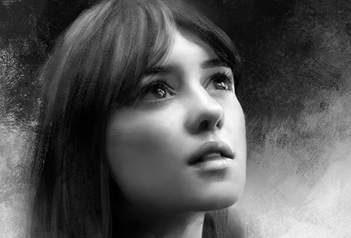digital portrait study of a girl