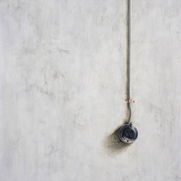 Still life drawing of a vintage bakelite switch.